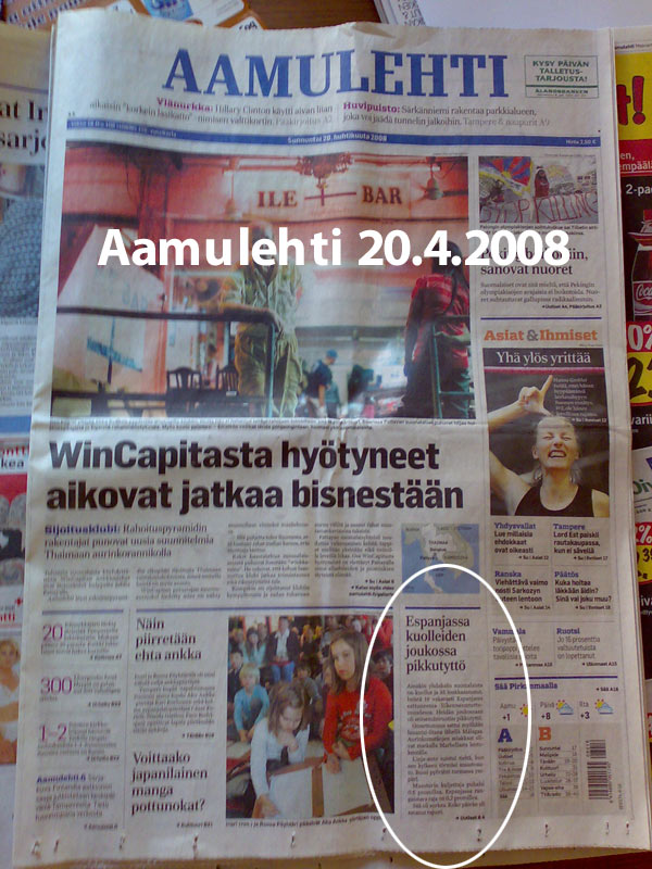 Aamulehti 20.04.2008