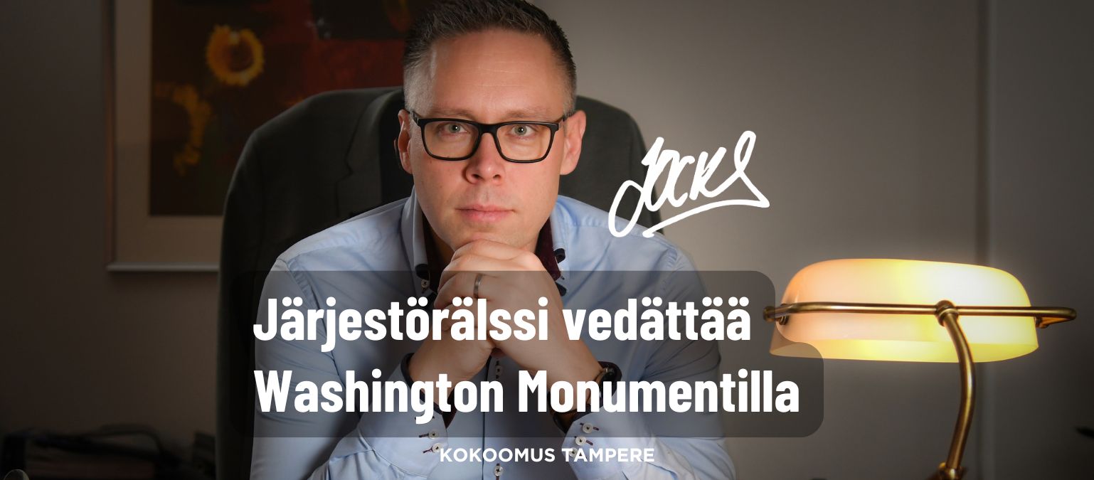 Järjestörälssi vedättää Washington Monumentilla